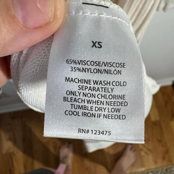 Textile Elizabeth and James Sweater Dress Women XS Ivory Winter White Holiday - Picture 5 of 8